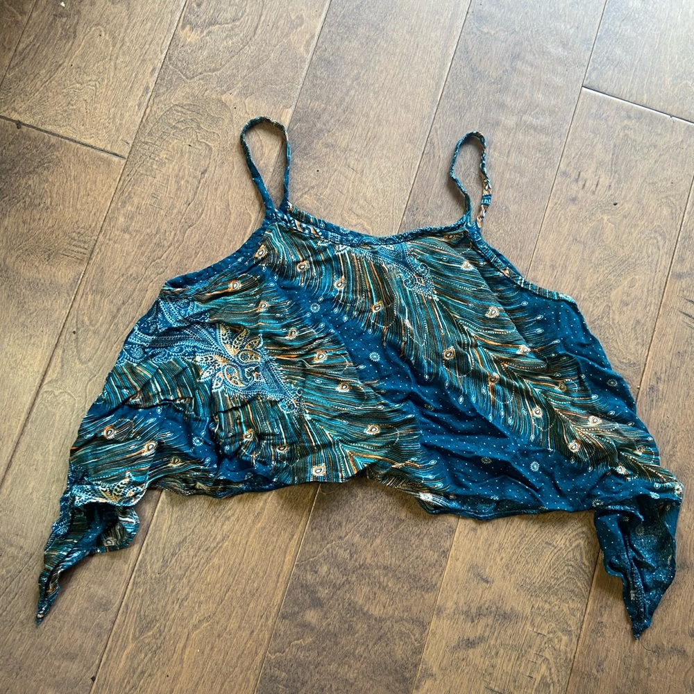 Blue flowy tank top. Size small.